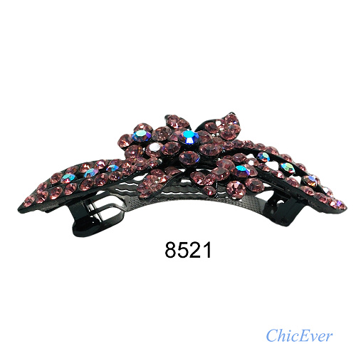 Haarclip Haarschmuck Strass 8521 - bordeaux